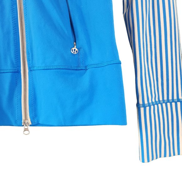 Lululemon Women's Daily Jacket Beaming Blue/Polar Cream - Size 4 - Picture 3 of 6